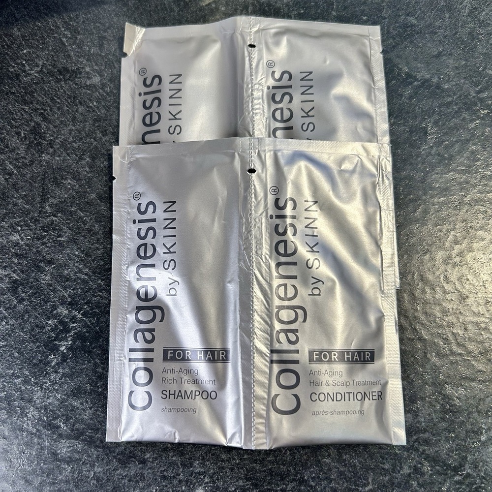 NEW‎ Collagenesis By Skinn Anti Aging Shampoo & Conditioner 4 Total Packets